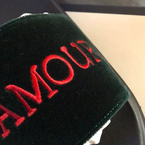 Gucci Pursuit Velvet Embroidered Slides - Picture 2 of 7